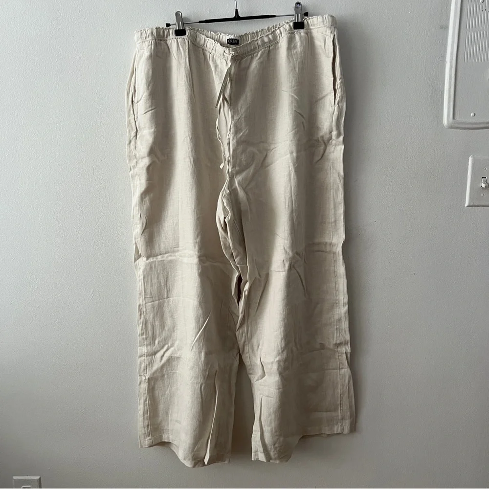 J. Crew Linen Wide Leg Pants - Picture 1 of 3